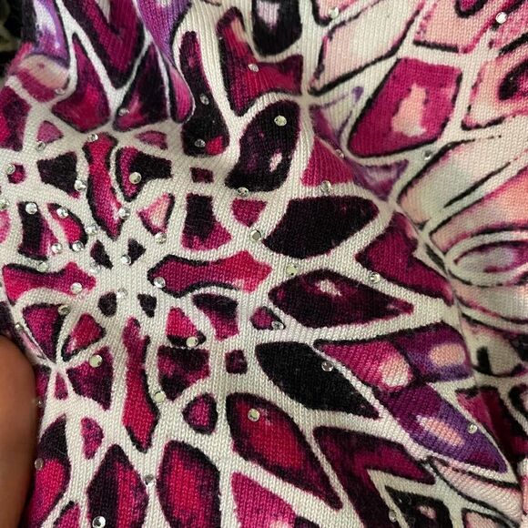 White House Black Market Embellished Geometric Floral Cardigan - Picture 8 of 8